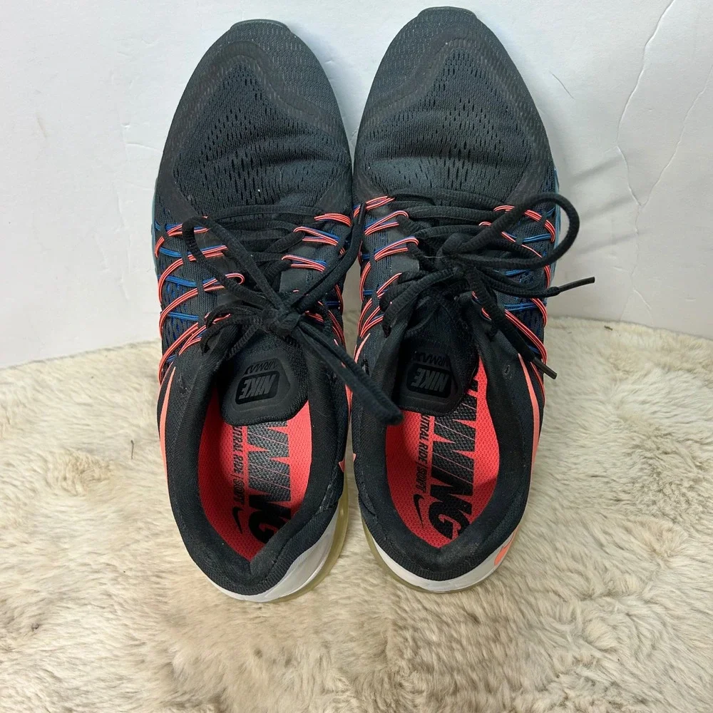 Nike Air Max 2015 Mens Running Shoes‎ Black Blue Coral Size 12